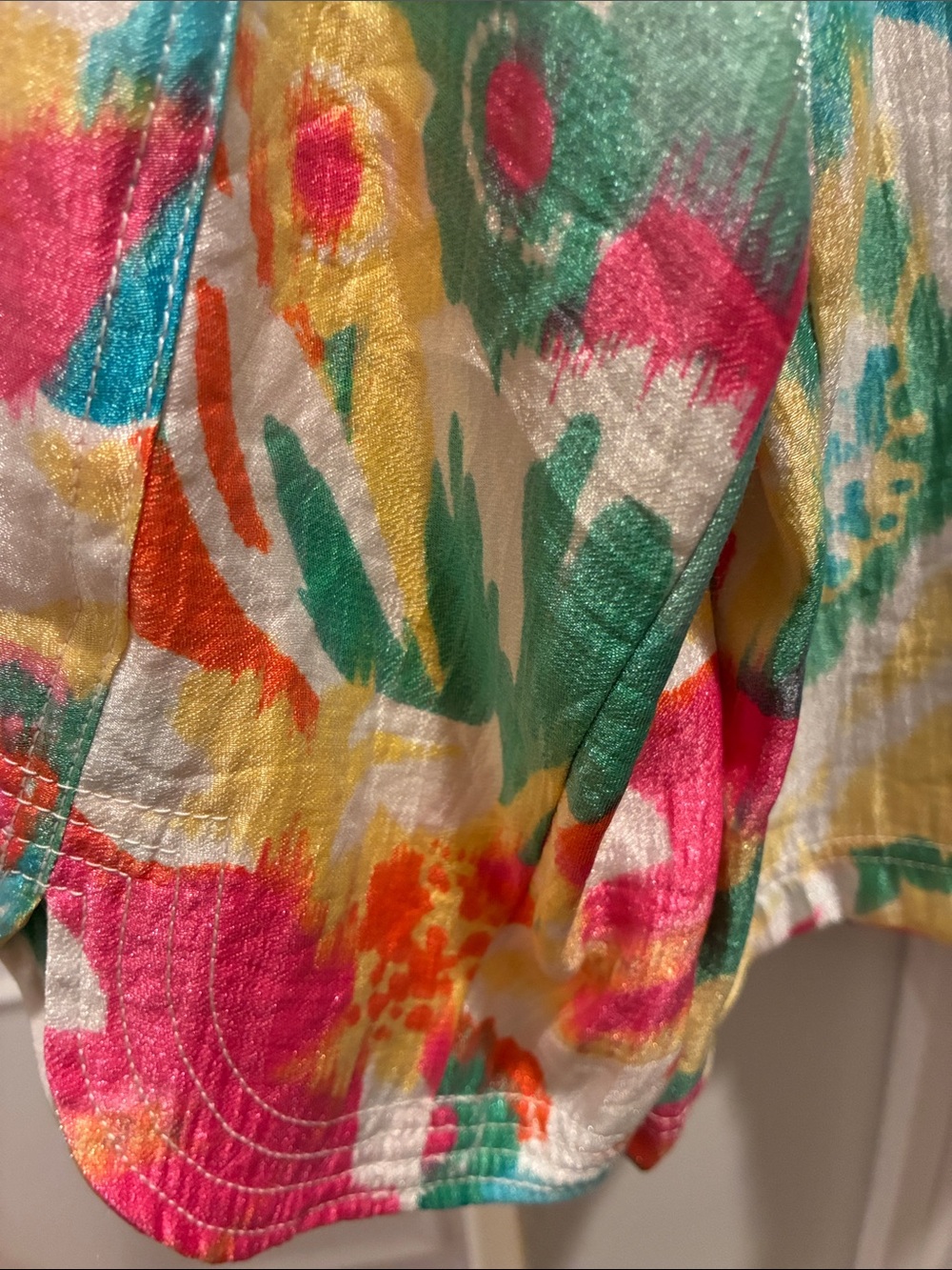 Ruby Rd. Multicolor Floral Button-Front Jean Jacket - Picture 8 of 10